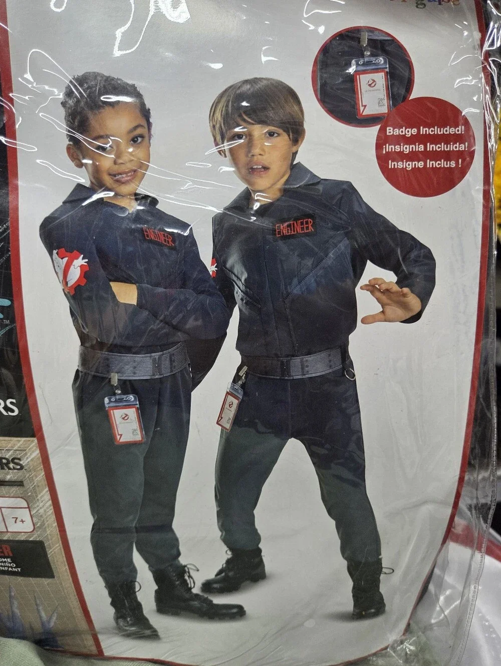 Ghostbusters Frozen Empire Kids Engineer Costume - Black with Red Patch